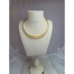 Michael KORS Goldtone Chocker Collar Necklace Retails $145